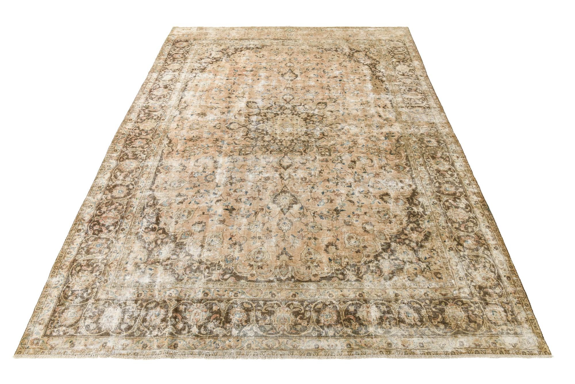290cm x 385cm anudado a mano Ultra Vintage Alfombra Persa Lana