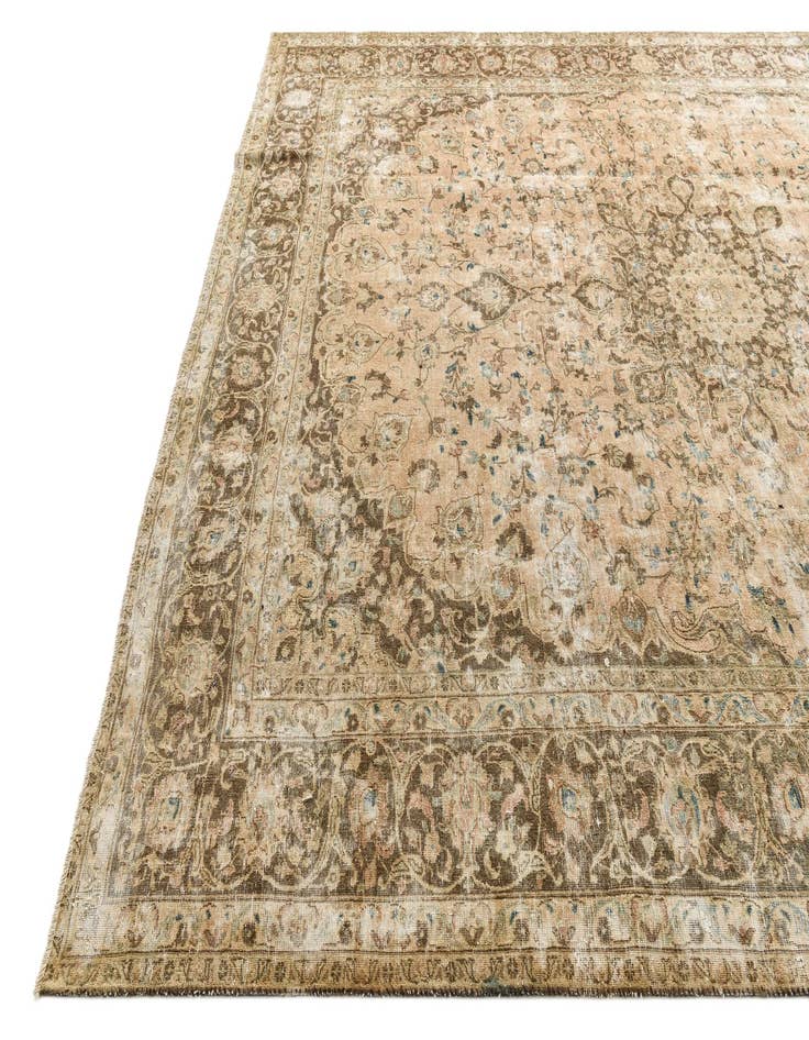 Detail image of 9' 7 x 12' 8  Hand Knotted Ultra Vintage Persian Wool Rug