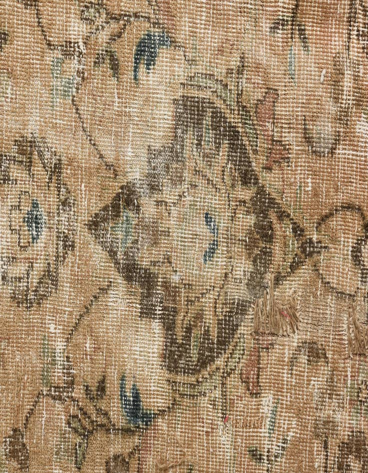 Detail image of 9' 7 x 12' 8  Hand Knotted Ultra Vintage Persian Wool Rug