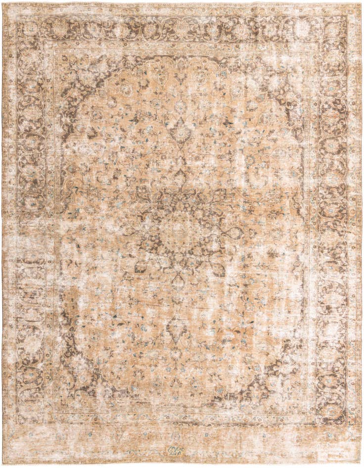 Detail image of 9' 7 x 12' 8 Hand Knotted Ultra Vintage Persian Wool Rug
