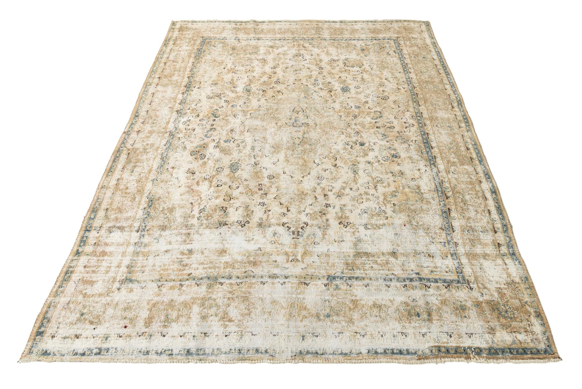 9' 6 x 12' 3 Hand Knotted Ultra Vintage Persian Wool Rug