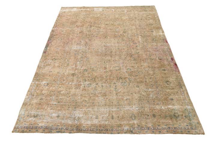 7' 9 x 11' 4 Hand Knotted Ultra Vintage Persian Wool Rug