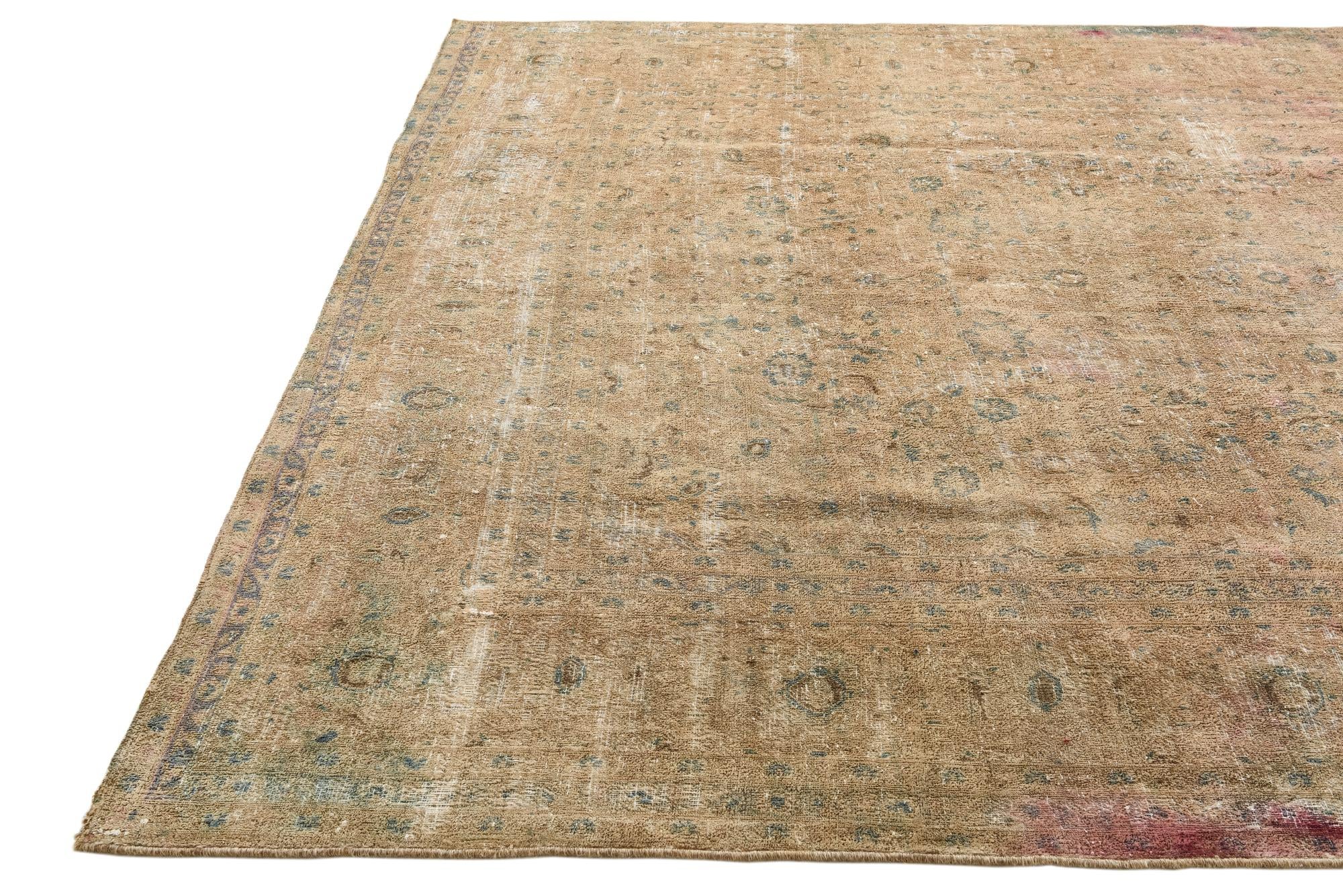 7' 9 x 11' 4 Hand Knotted Ultra Vintage Persian Wool Rug