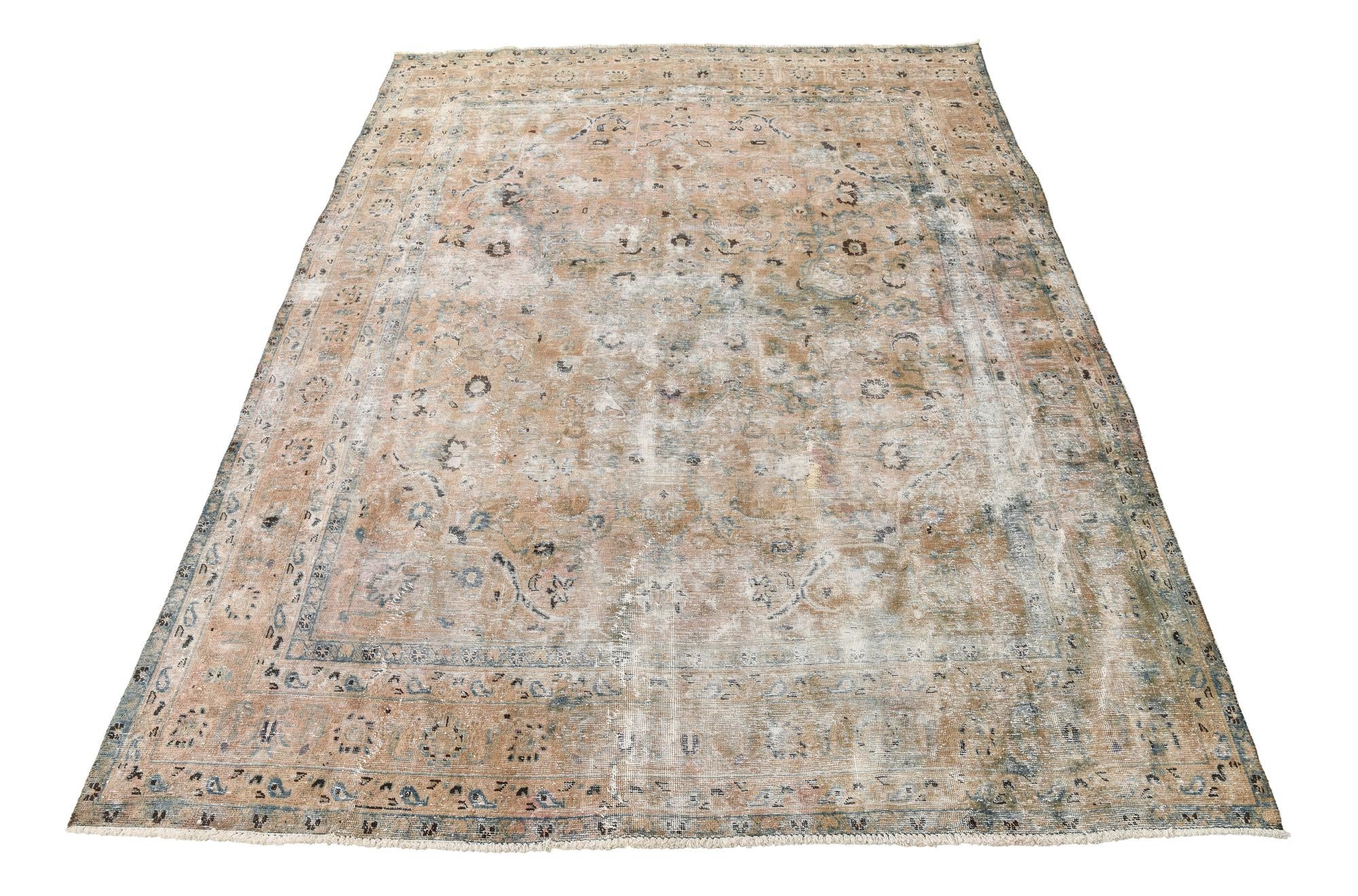 8' 2 x 11' 5 Hand Knotted Ultra Vintage Persian Wool Rug