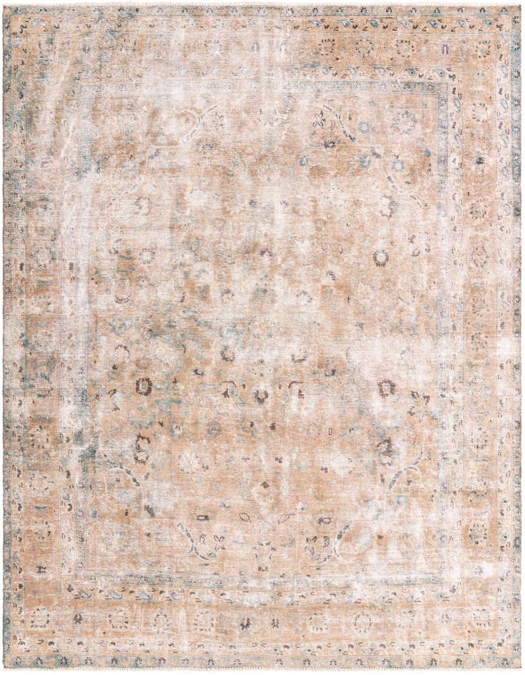 Detail image of 8' 2 x 11' 5 Hand Knotted Ultra Vintage Persian Wool Rug