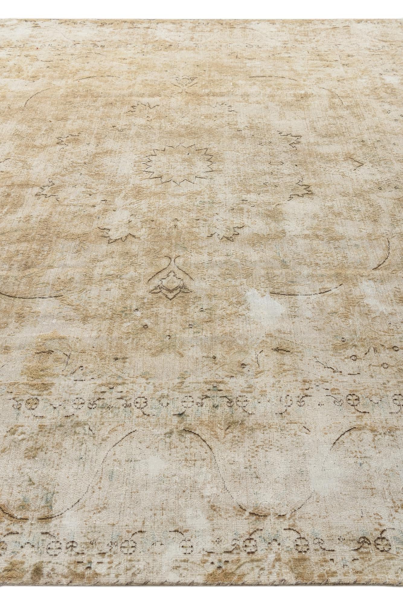 9' 9 x 12' 6 Hand Knotted Ultra Vintage Persian Wool Rug
