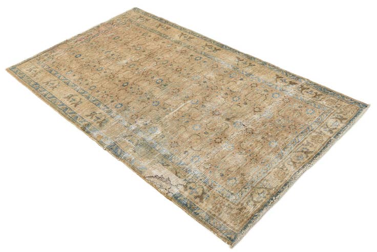Detail image of 3' 9 x 6' 7 Hand Knotted Ultra Vintage Persian Wool Rug