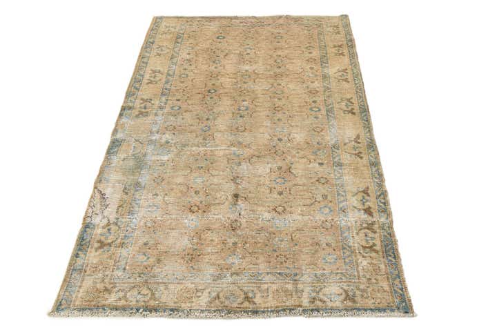 3' 9 x 6' 7 Hand Knotted Ultra Vintage Persian Wool Rug