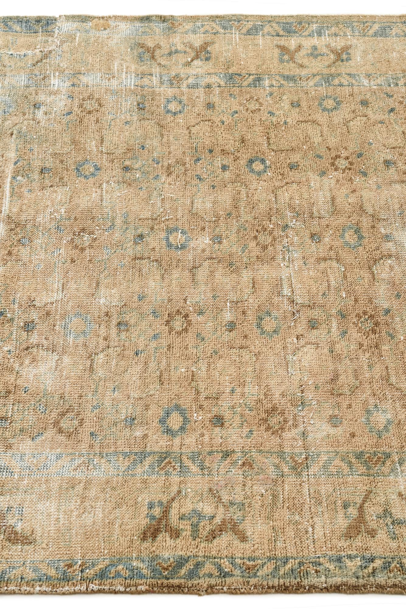 3' 9 x 6' 7 Hand Knotted Ultra Vintage Persian Wool Rug