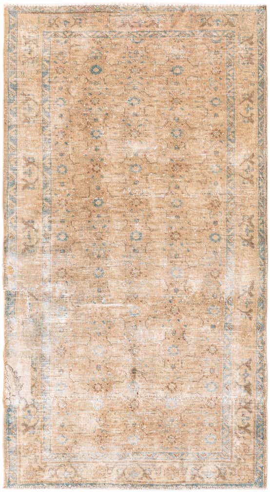 3' 9 x 6' 7 Hand Knotted Ultra Vintage Persian Wool Rug