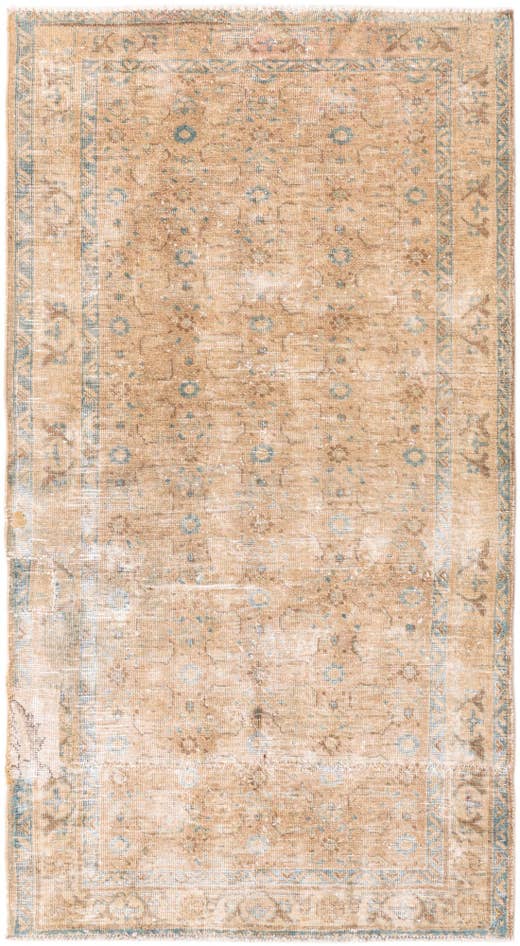 Detail image of 3' 9 x 6' 7 Hand Knotted Ultra Vintage Persian Wool Rug