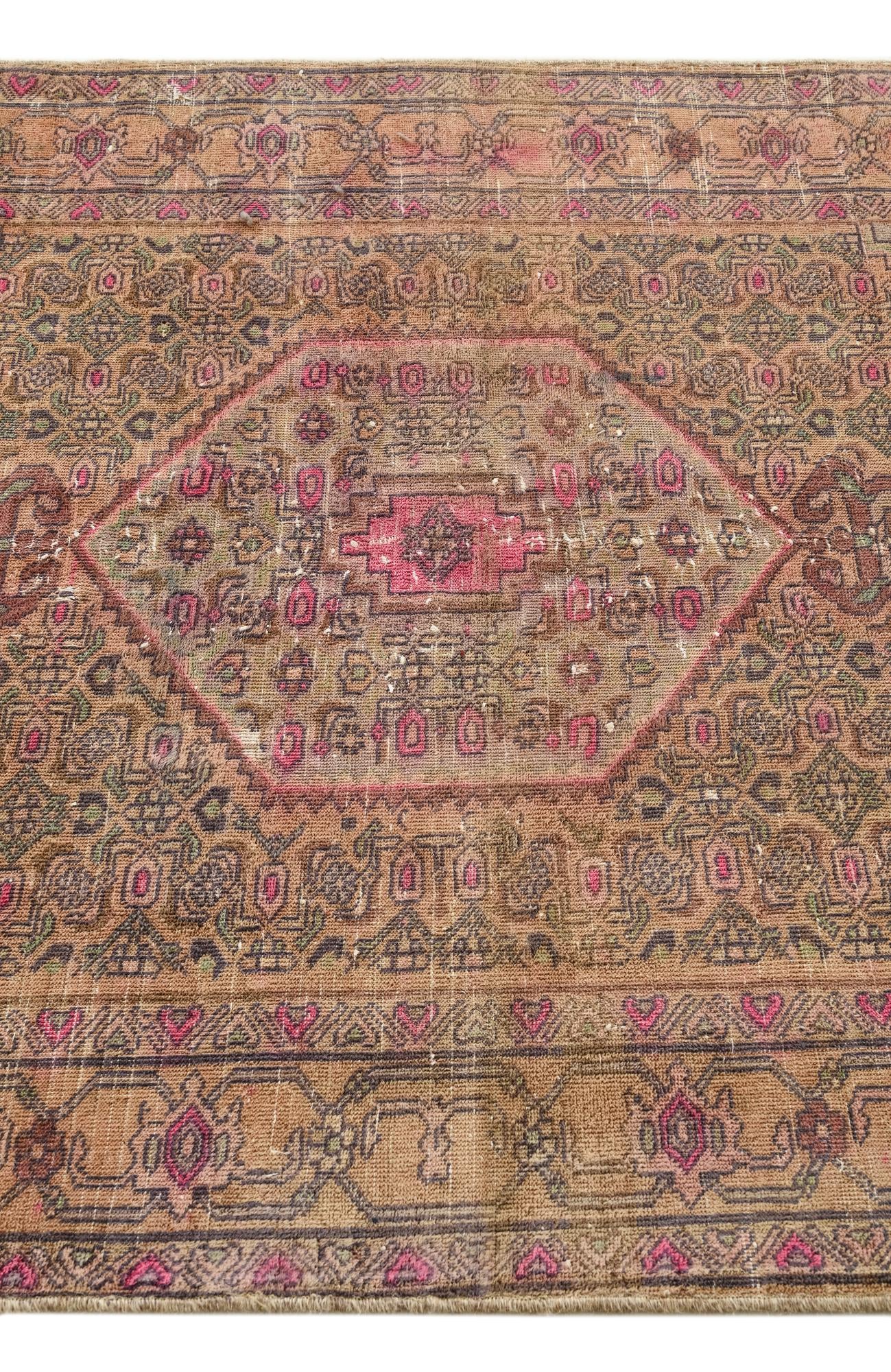 4' 2 x 6' 5 Hand Knotted Ultra Vintage Persian Wool Rug