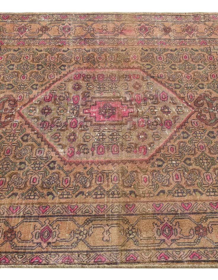 Detail image of 4' 2 x 6' 5  Hand Knotted Ultra Vintage Persian Wool Rug