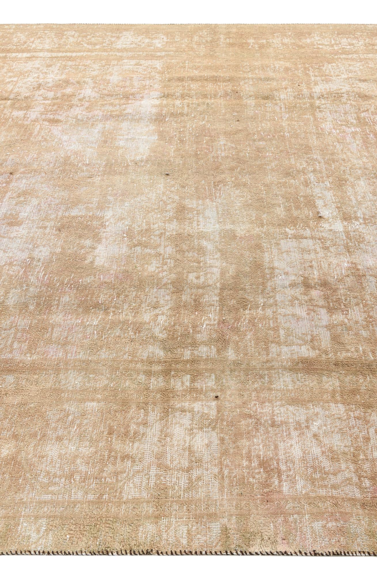 9' 1 x 12' Hand Knotted Ultra Vintage Persian Wool Rug