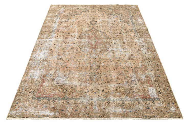 Detail image of 9' x 11' 8 Hand Knotted Ultra Vintage Persian Wool Rug