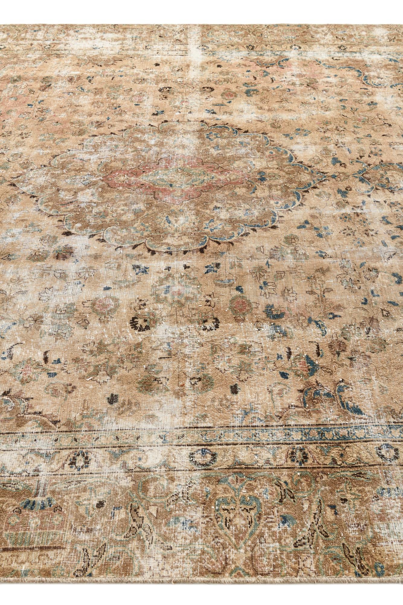 9' x 11' 8 Hand Knotted Ultra Vintage Persian Wool Rug
