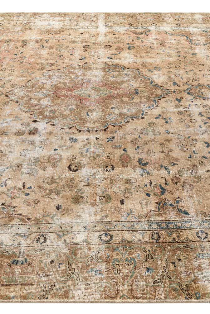9' x 11' 8 Hand Knotted Ultra Vintage Persian Wool Rug