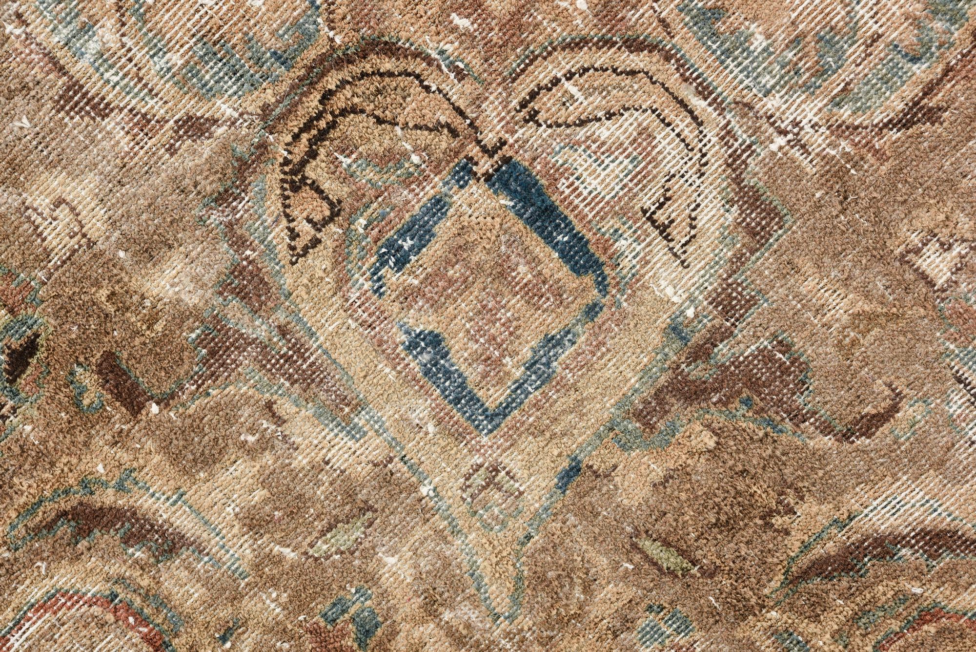 9' x 11' 8 Hand Knotted Ultra Vintage Persian Wool Rug