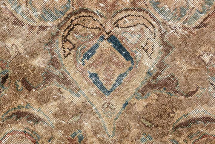 9' x 11' 8 Hand Knotted Ultra Vintage Persian Wool Rug