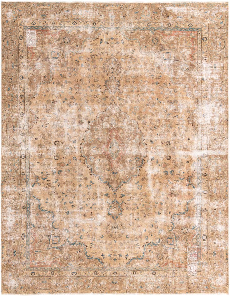 Detail image of 9' x 11' 8 Hand Knotted Ultra Vintage Persian Wool Rug