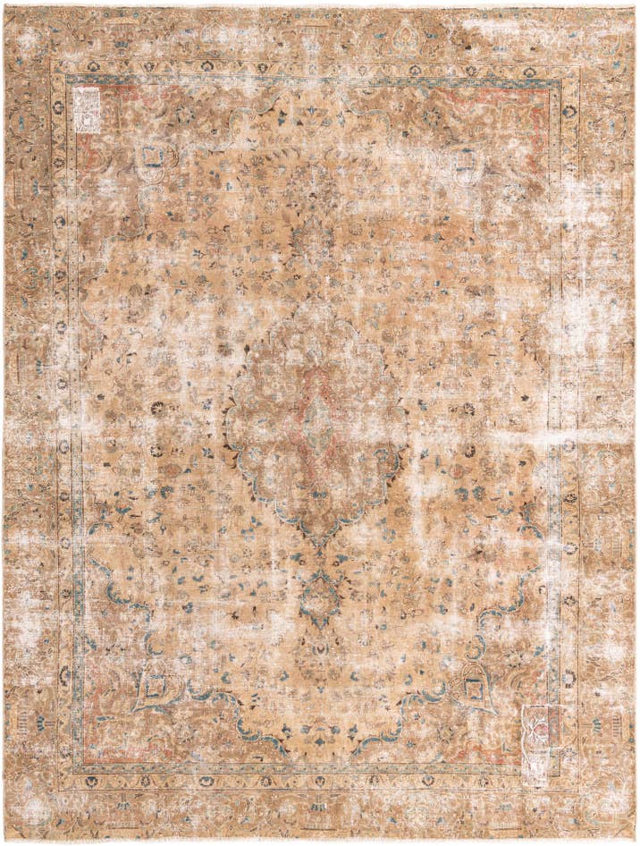 Detail image of 9' x 11' 8 Hand Knotted Ultra Vintage Persian Wool Rug