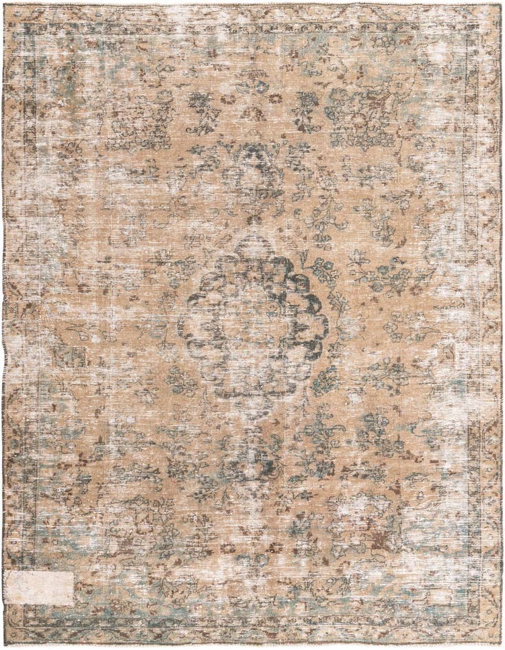 Detail image of 6' 3 x 9' 4 Hand Knotted Ultra Vintage Persian Wool Rug
