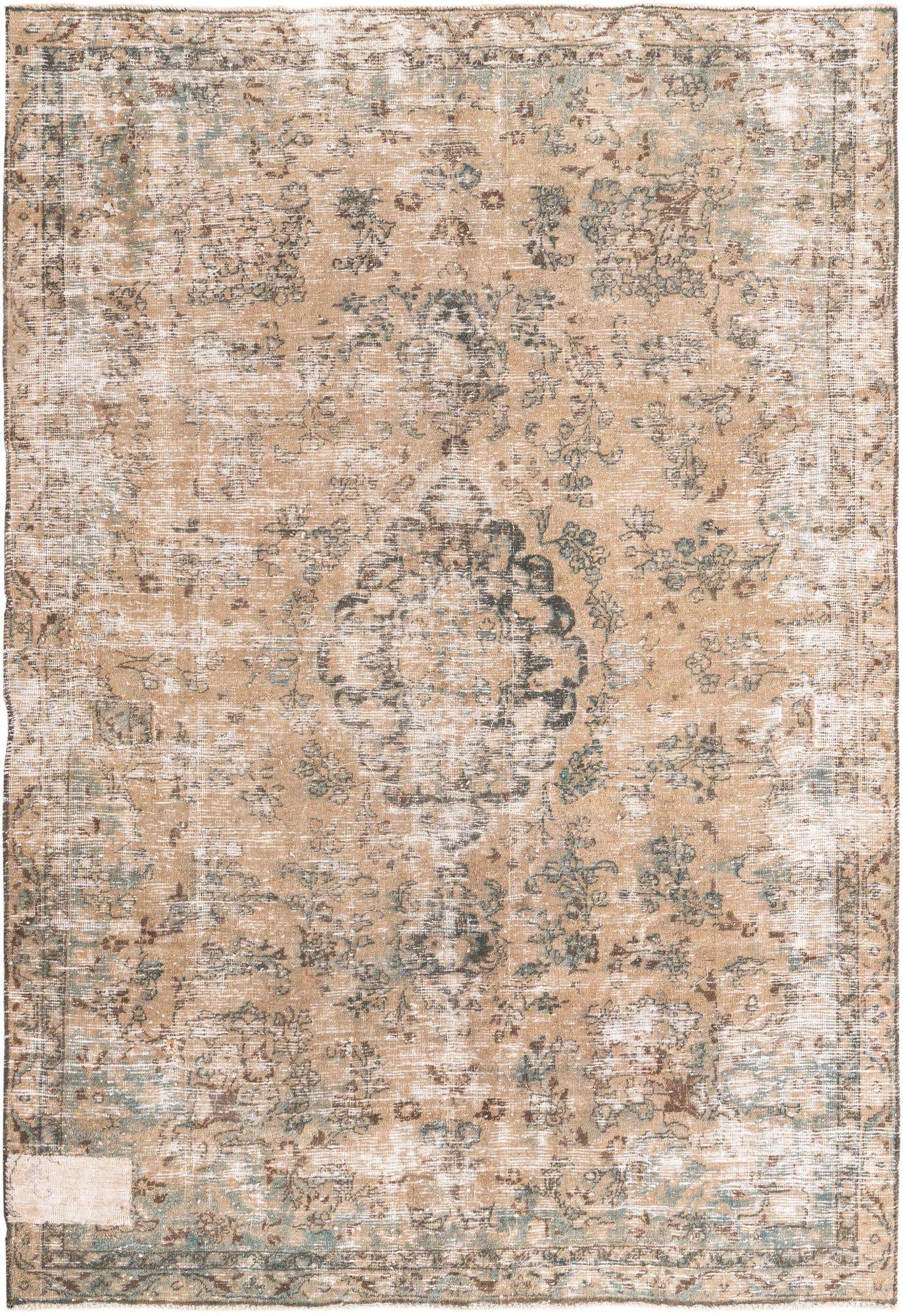 6' 3 x 9' 4 Hand Knotted Ultra Vintage Persian Wool Rug