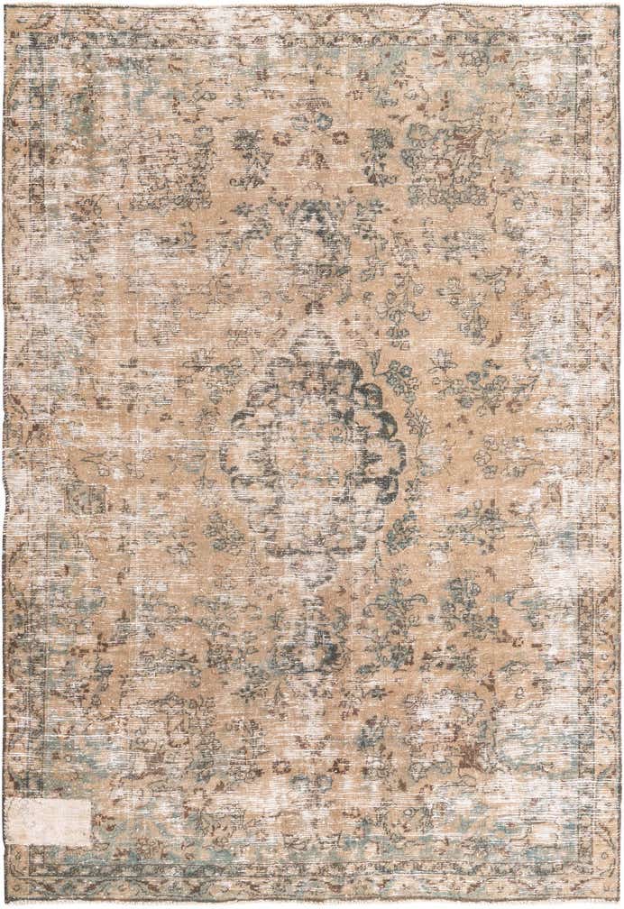 6' 3 x 9' 4 Hand Knotted Ultra Vintage Persian Wool Rug
