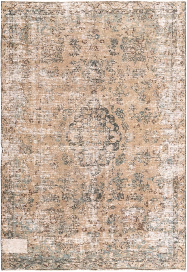Detail image of 6' 3 x 9' 4 Hand Knotted Ultra Vintage Persian Wool Rug