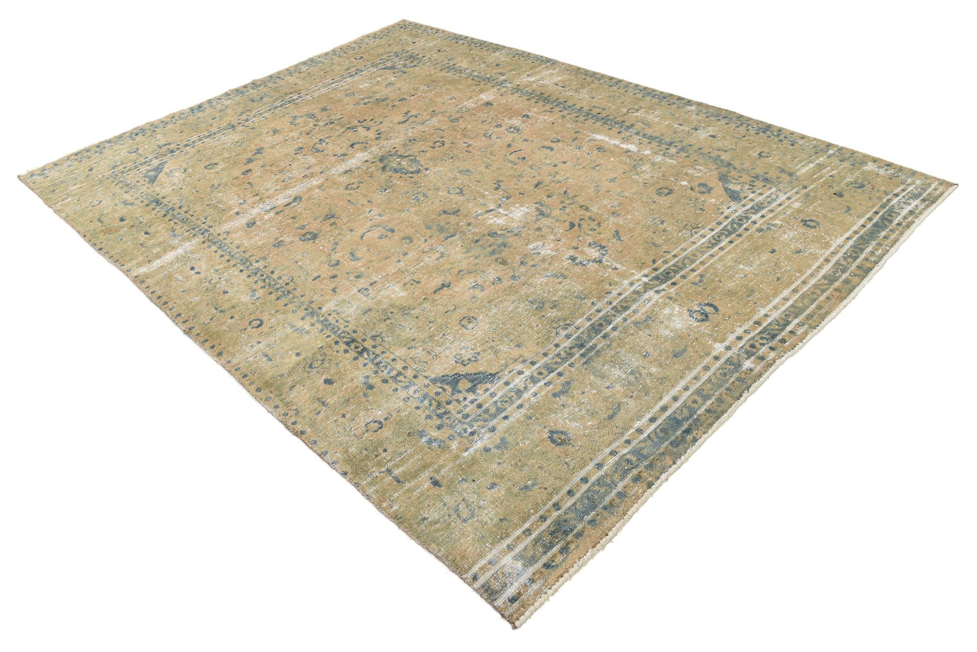 7' 6 x 10' Hand Knotted Ultra Vintage Persian Wool Rug