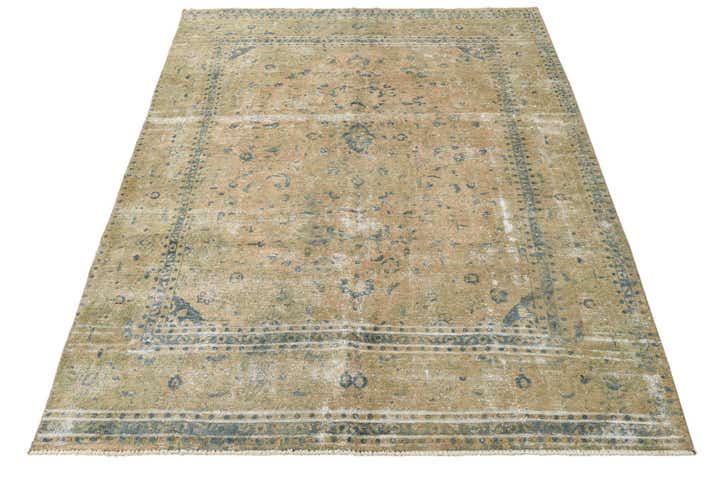 7' 6 x 10' Hand Knotted Ultra Vintage Persian Wool Rug
