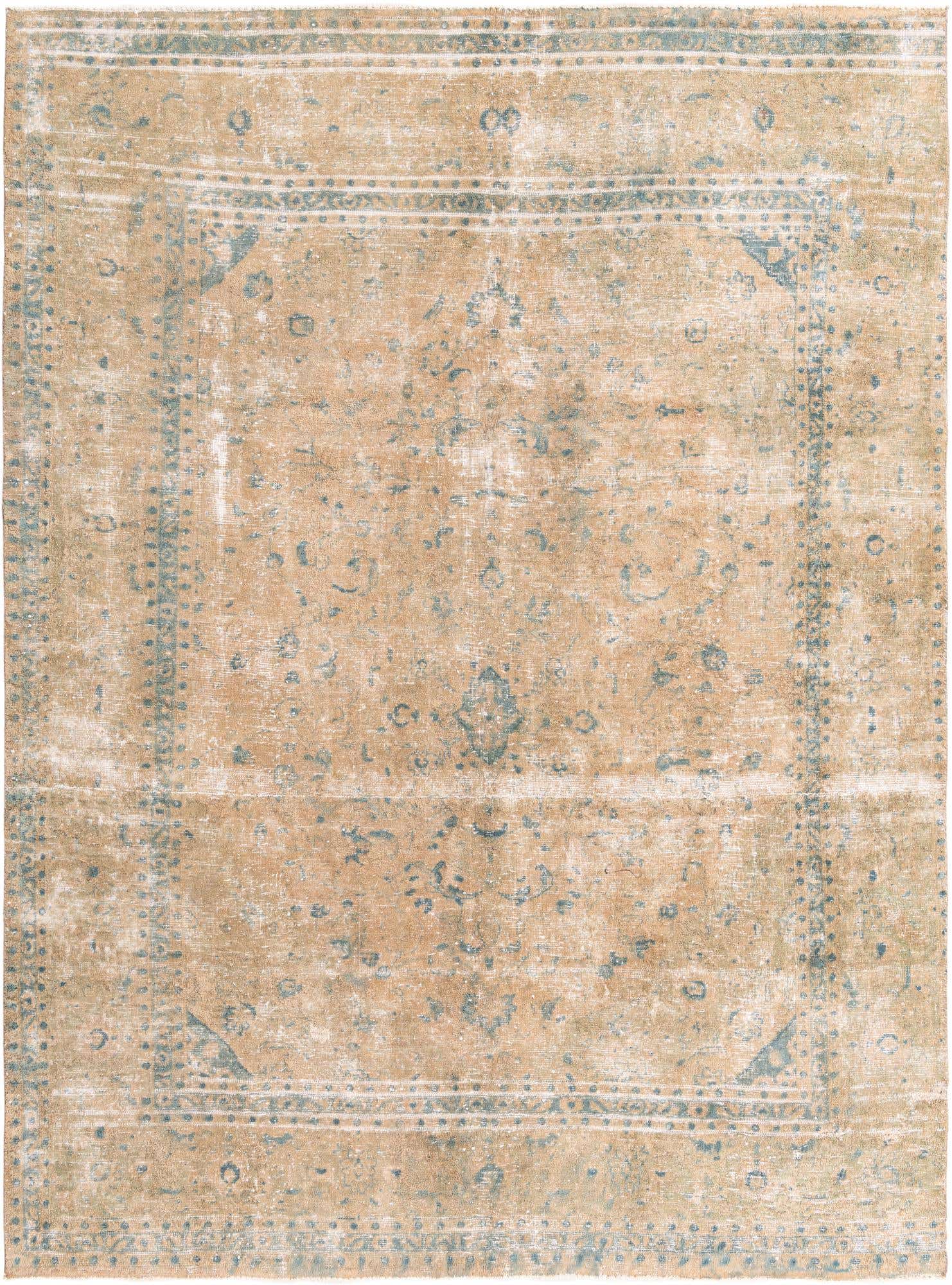 7' 6 x 10' Hand Knotted Ultra Vintage Persian Wool Rug