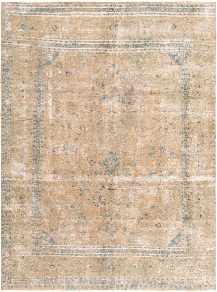 7' 6 x 10' Hand Knotted Ultra Vintage Persian Wool Rug
