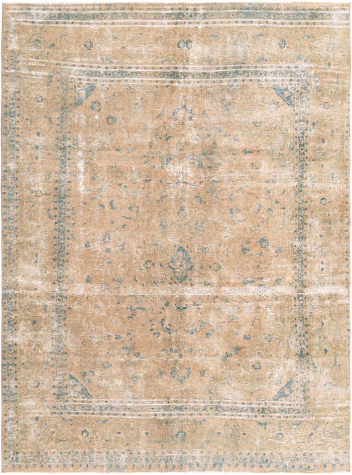 Detail image of 7' 6 x 10' Hand Knotted Ultra Vintage Persian Wool Rug