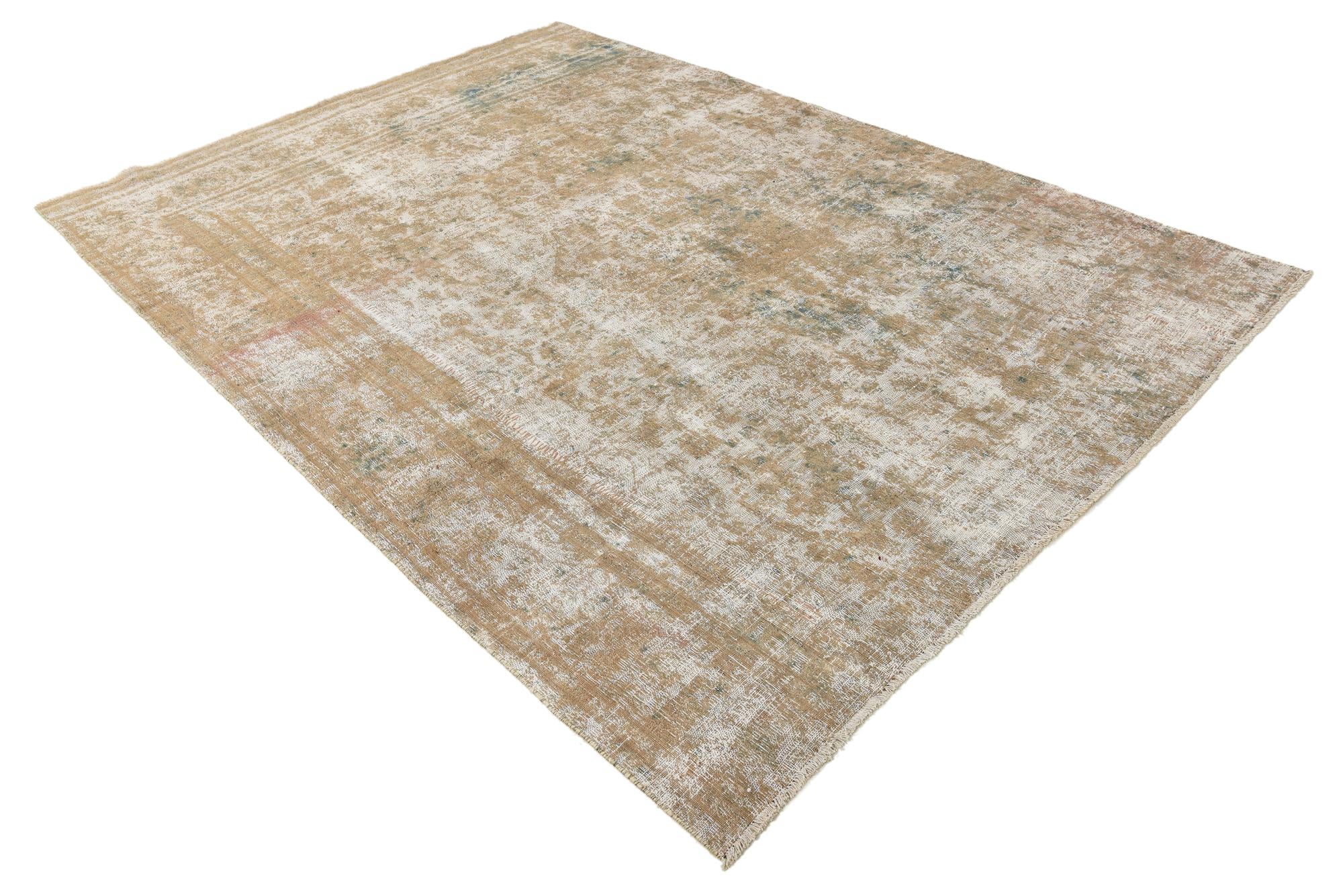 7' 2 x 10' 4 Hand Knotted Ultra Vintage Persian Wool Rug