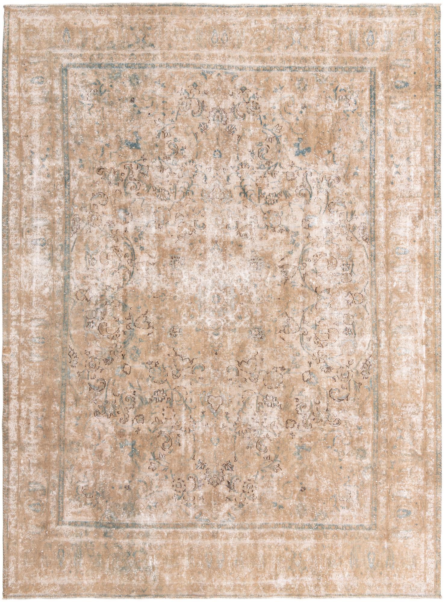 9' 5 x 13' Hand Knotted Ultra Vintage Persian Wool Rug