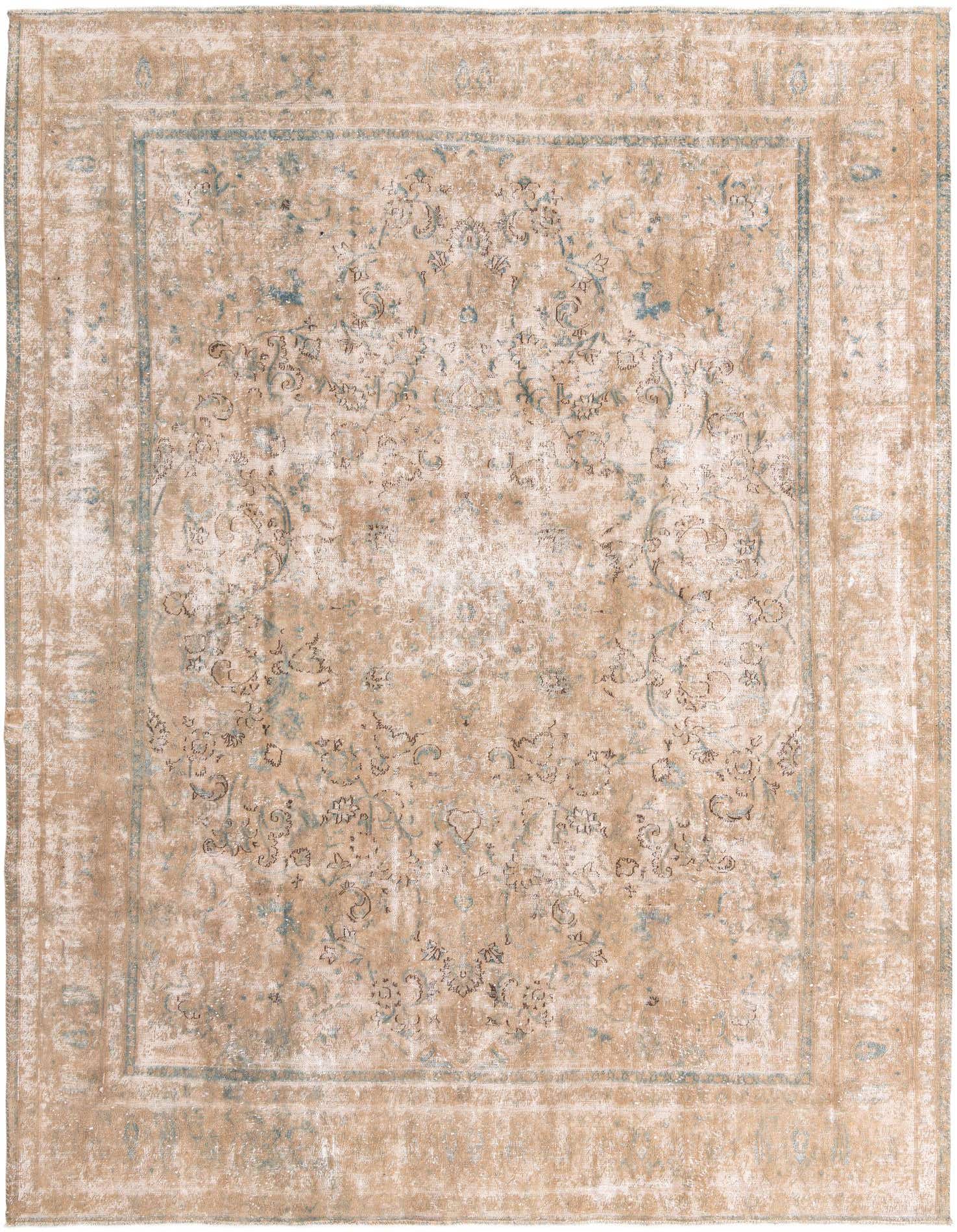 Primary image 9' 5 x 13'  Hand Knotted Ultra Vintage Persian Wool Rug