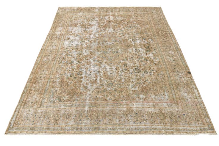 Detail image of 9' 7 x 12' 2 Hand Knotted Ultra Vintage Persian Wool Rug