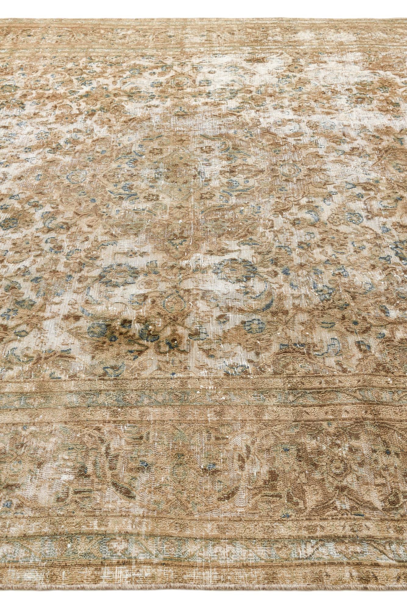 9' 7 x 12' 2 Hand Knotted Ultra Vintage Persian Wool Rug