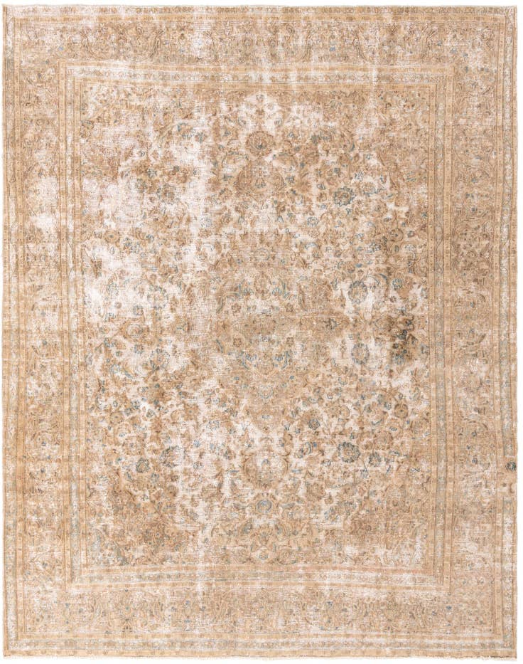 Detail image of 9' 7 x 12' 2 Hand Knotted Ultra Vintage Persian Wool Rug