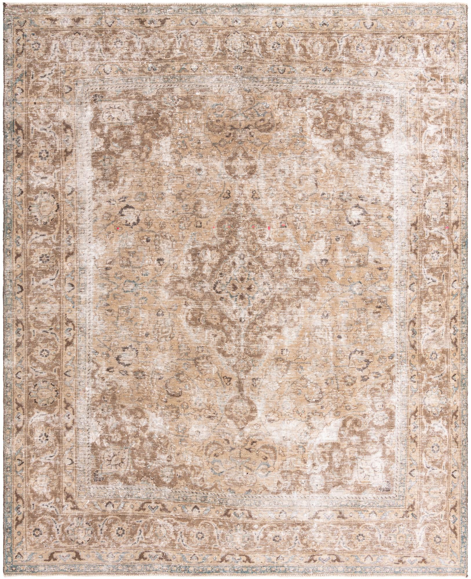 9' 10 x 12' 4 Hand Knotted Ultra Vintage Persian Wool Rug