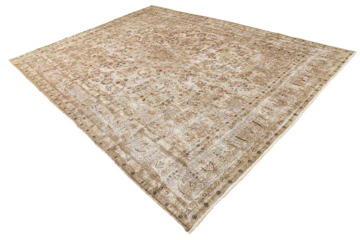 9' 5 x 12' 6 Hand Knotted Ultra Vintage Persian Wool Rug