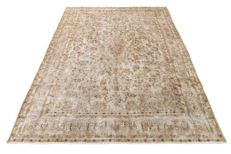 Detail image of 9' 5 x 12' 6 Hand Knotted Ultra Vintage Persian Wool Rug