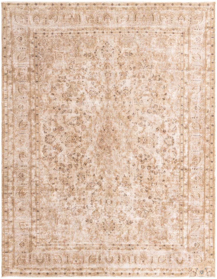 Detail image of 9' 5 x 12' 6 Hand Knotted Ultra Vintage Persian Wool Rug