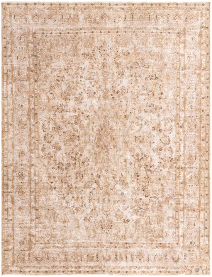 Detail image of 9' 5 x 12' 6 Hand Knotted Ultra Vintage Persian Wool Rug