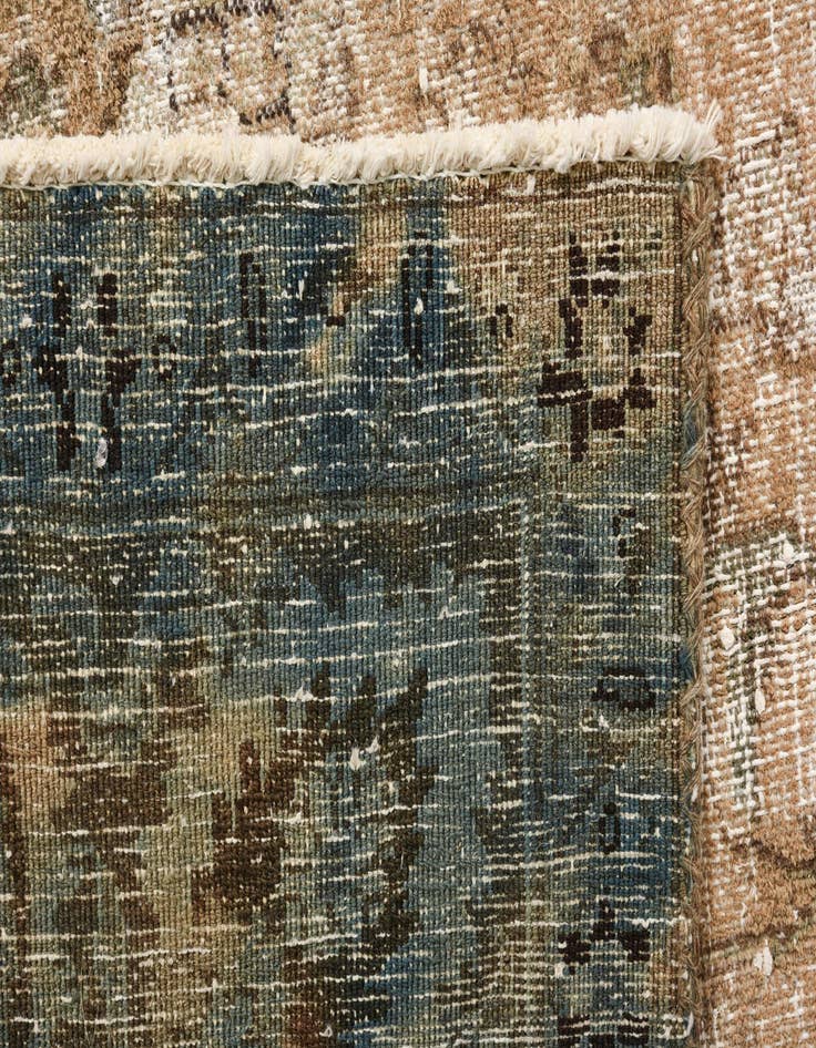 Detail image of 9' 1 x 11' 9  Hand Knotted Ultra Vintage Persian Wool Rug