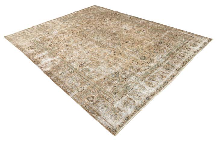 9' 1 x 11' 9 Hand Knotted Ultra Vintage Persian Wool Rug