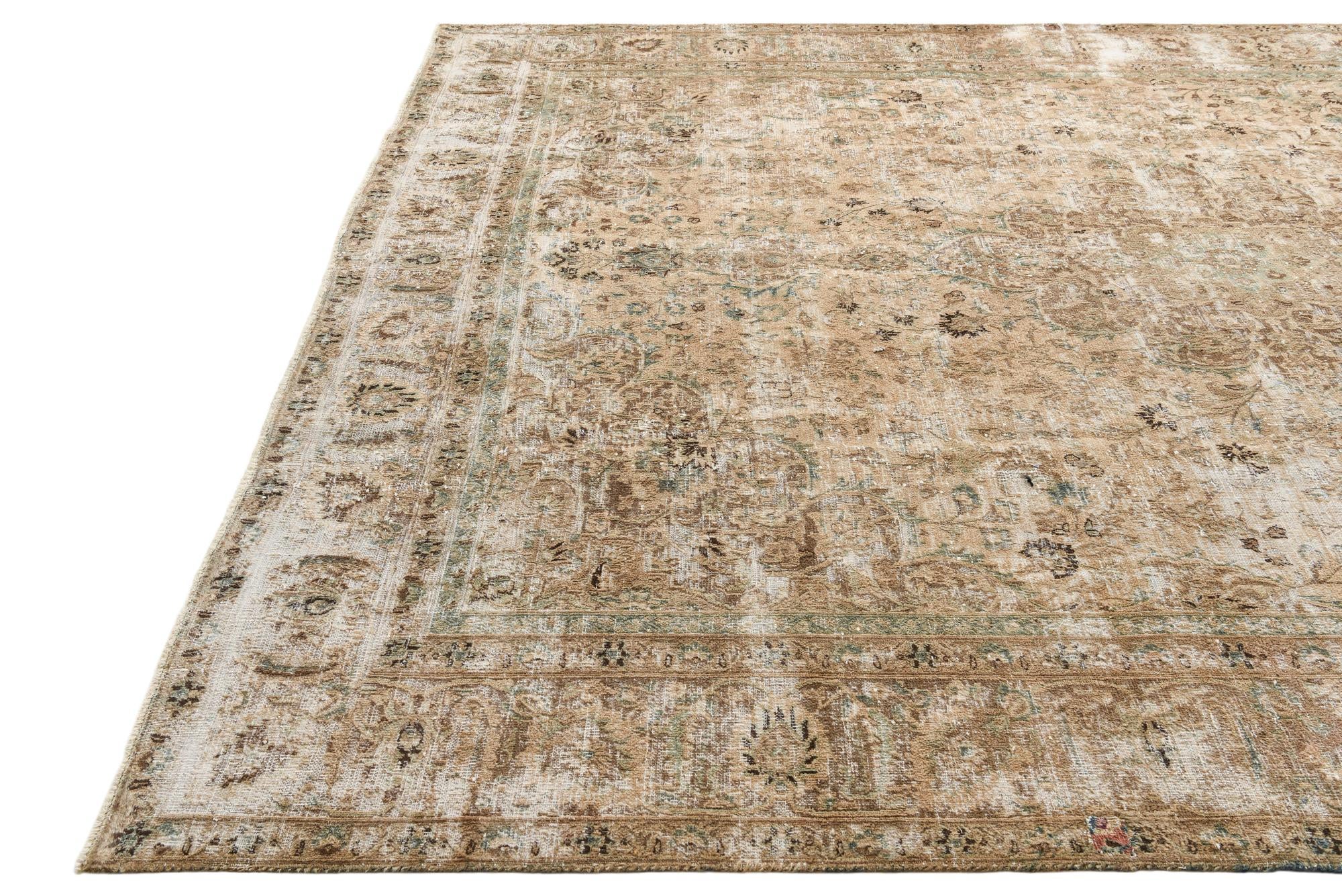 9' 1 x 11' 9 Hand Knotted Ultra Vintage Persian Wool Rug