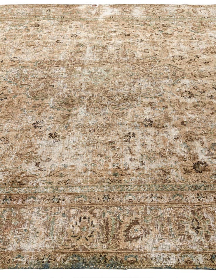 Detail image of 9' 1 x 11' 9  Hand Knotted Ultra Vintage Persian Wool Rug