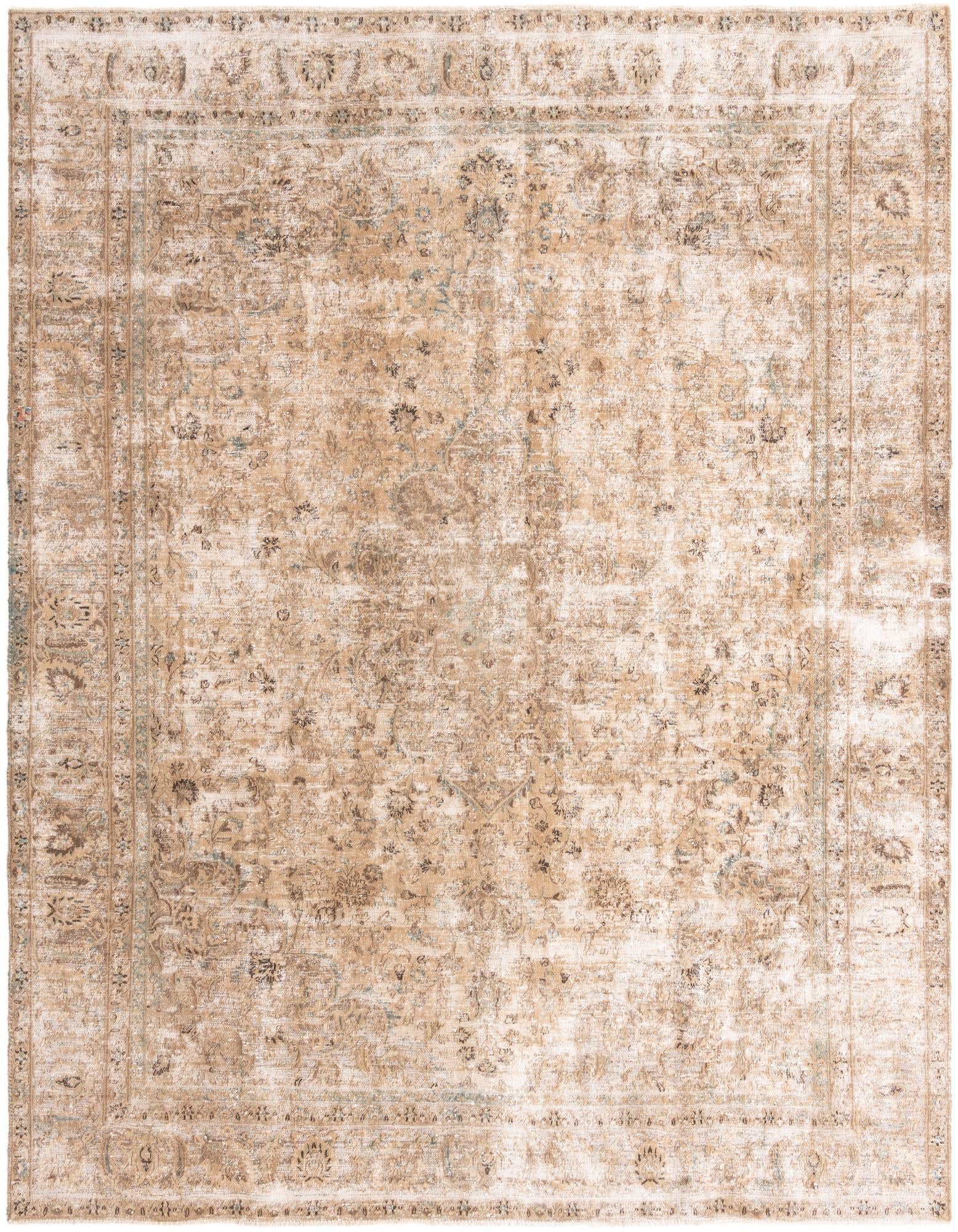 9' 1 x 11' 9 Hand Knotted Ultra Vintage Persian Wool Rug